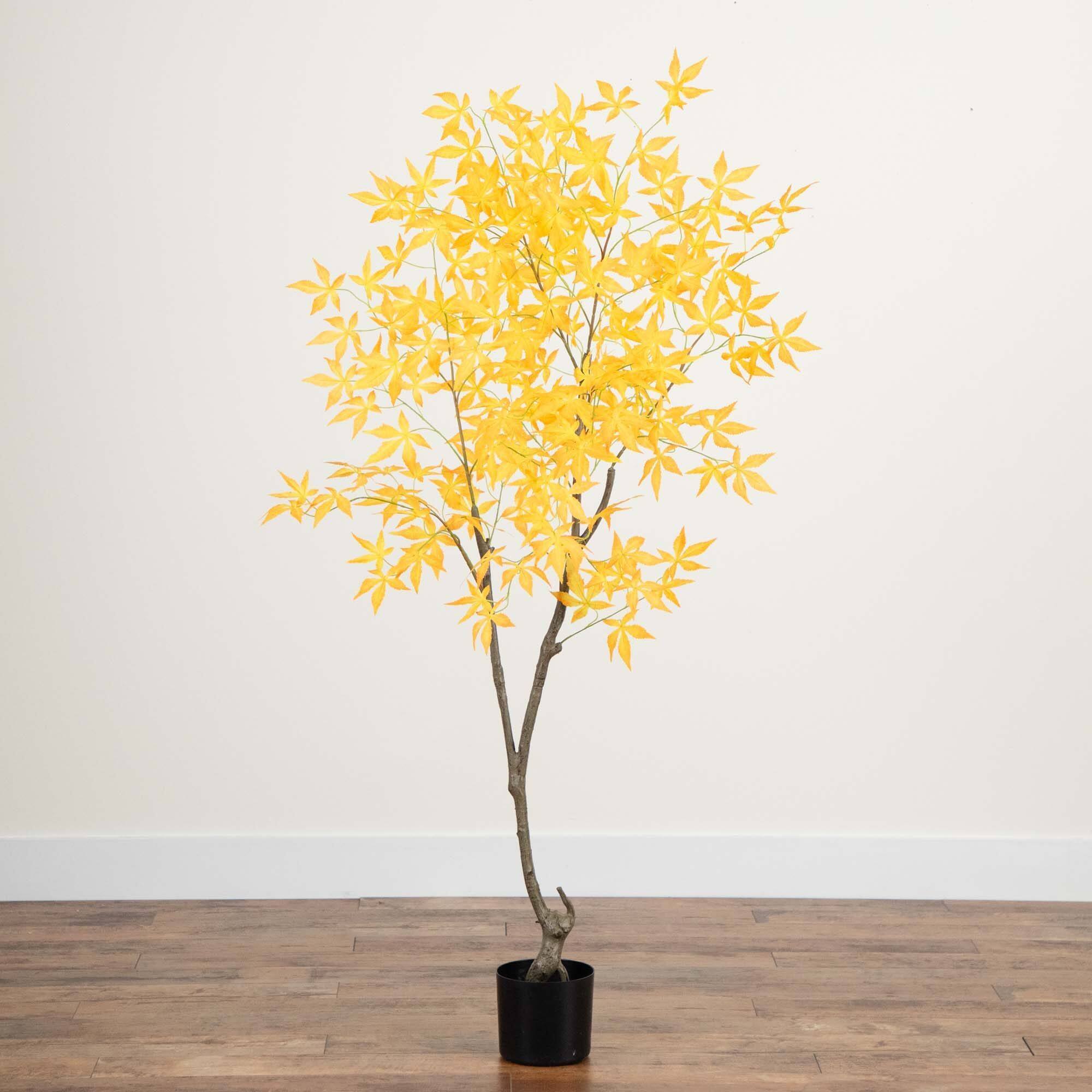 5ft. Yellow Autumn Maple Artificial Potted Tree